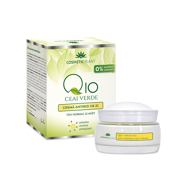 Crema antirid de zi (Q10 & ceai verde) Cosmetic Plant – 50 ml COSMETIC PLANT Cosmetice & Uleiuri Cosmetice